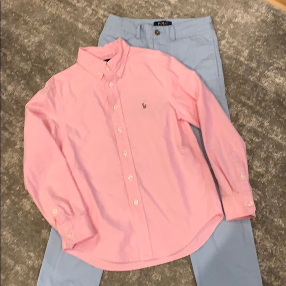 boys pink outfit